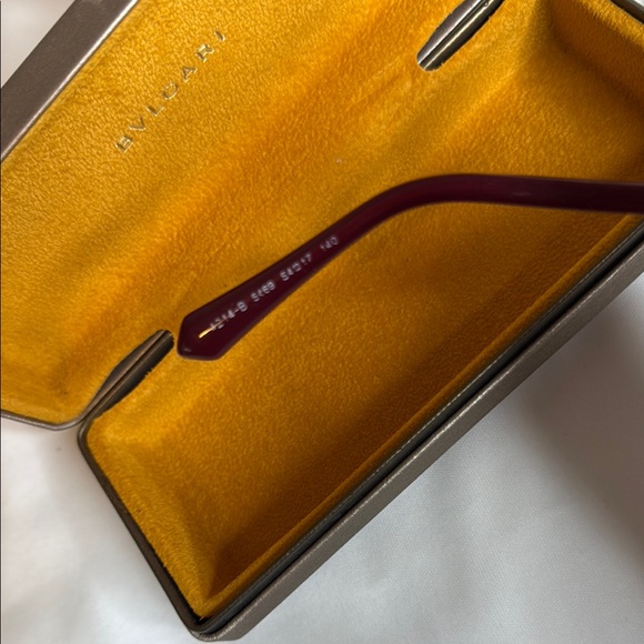 Bulgari Bordeaux (Red) Cat Eye Glasses with Sleek Design - Picture 5 of 6